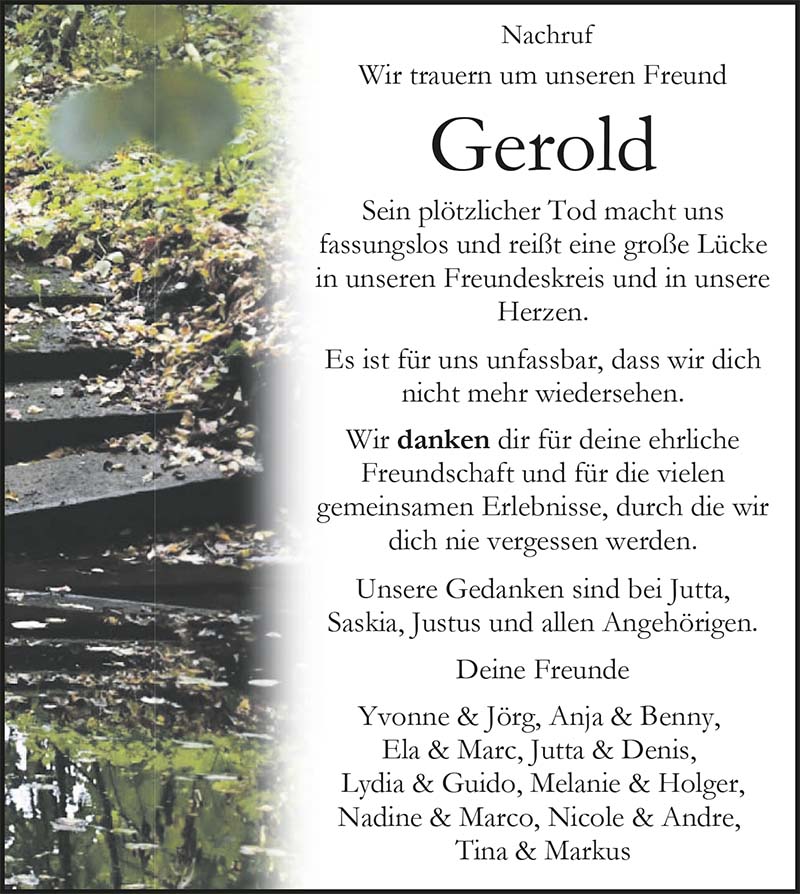 Gerold  Nachrufe